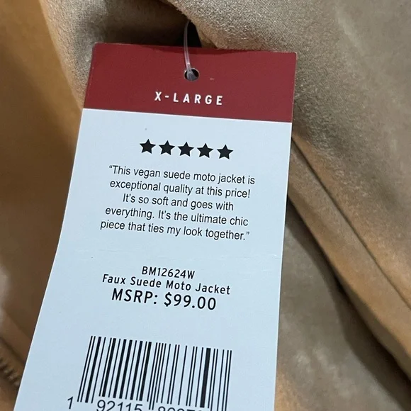 BB Dakota Light Brown Leather Jacket - Picture 9 of 12